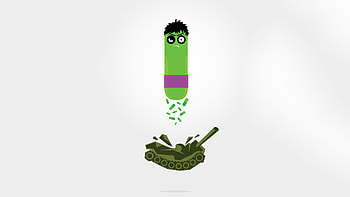 Hulk As Capsule Minimal, hulk, superheroes, artwork, digital-art, minimalism, behance HD wallpaper
