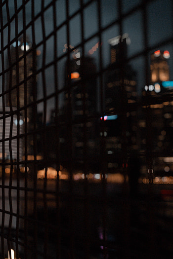 City, Building, Dark, Blur, Smooth, Grid HD phone wallpaper