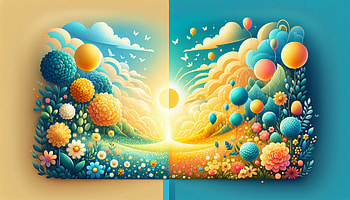 Happily Vibrant Fantasy Landscape, Happy, Digital Art, colorful landscape, nature, flower HD wallpaper