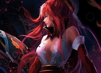 Hot, redhead anime girl, Erza Scarlet HD wallpaper