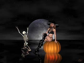 happy halloween, pumpkin, halloween, abstract, witch HD wallpaper