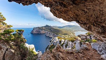Capo Caccia, Sardinia, Italy, nature, seascape HD wallpaper