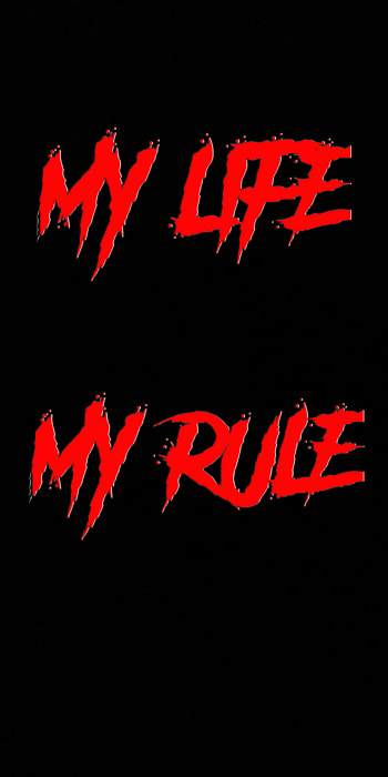 MY LIFE MY RULE, art, logo HD phone wallpaper