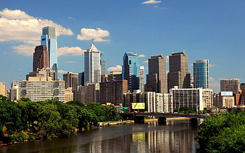 Philadelphia Skyline, , Night lights, Cityscape graphy HD wallpaper