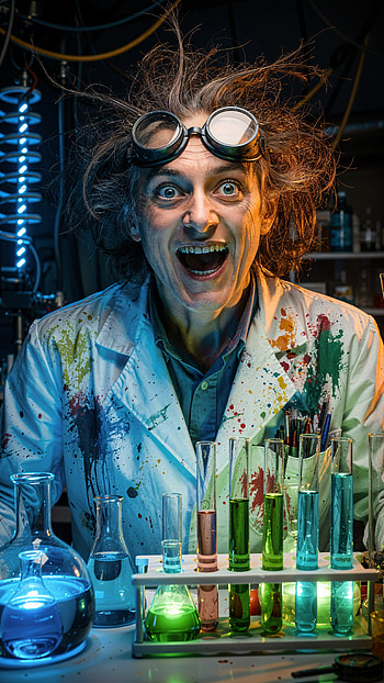 Mad Scientist : Chaotic Lab Night, scientist, laboratory HD phone wallpaper