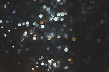Blue and orange, circles, dark, bokeh HD wallpaper