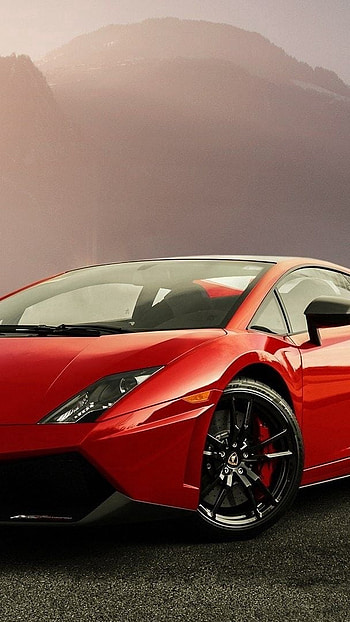 Lamborghini Car, Red Car HD phone wallpaper