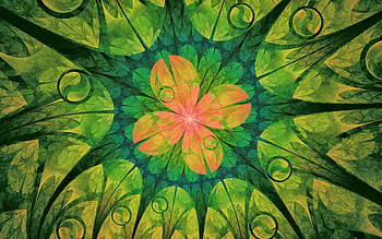 Abstract, Flower, Pattern, Fractal, Digital HD wallpaper