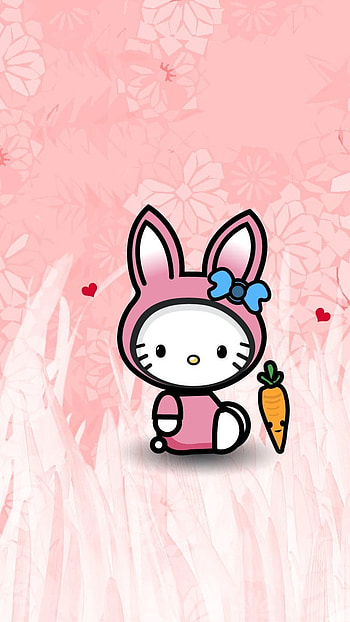 Cute For Girls, Hello Kitty, pink background HD phone wallpaper