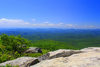 Nature, Grass, Stones, Mountains, North Carolina HD wallpaper