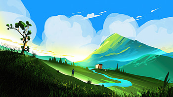 Farmlands , artist, artwork, digital-art HD wallpaper