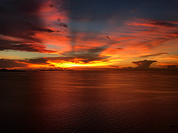 Nature, Sunset, Sky, Sea, Twilight, Clouds, Horizon, Dusk HD wallpaper