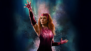 Scarlet Witch Hex In Red, scarlet-witch, superheroes, artwork, art, digital-art, pixiv HD wallpaper