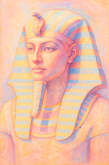 Elegant Pharaoh Glow: Timeless Majesty for Your , Pharaoh, sculpture, headdress, portrait HD phone wallpaper