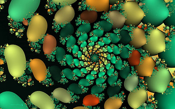 Abstract, Multicolored, Motley, Form, Fractal, Rotation, Oval HD wallpaper