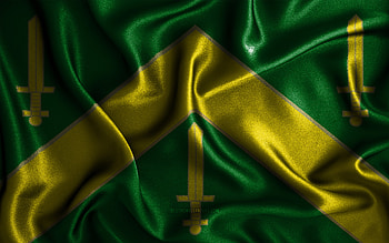 Campina Grande flag, , silk wavy flags, brazilian cities, Day of Campina Grande, Flag of Campina Grande, fabric flags, 3D art, Campina Grande, cities of Brazil, Campina Grande 3D flag HD wallpaper