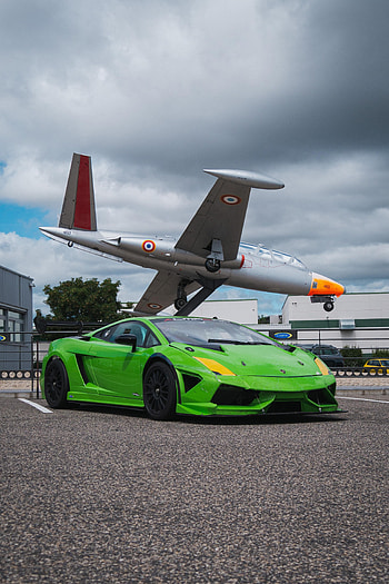 Sports Car, Sports, Lamborghini, Cars, Car, Airplane, Plane, Lamborghini Gallardo HD phone wallpaper