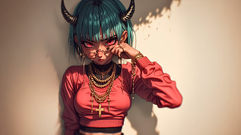 The Demon Queen, artist, art, artwork, digital-art, ai HD wallpaper