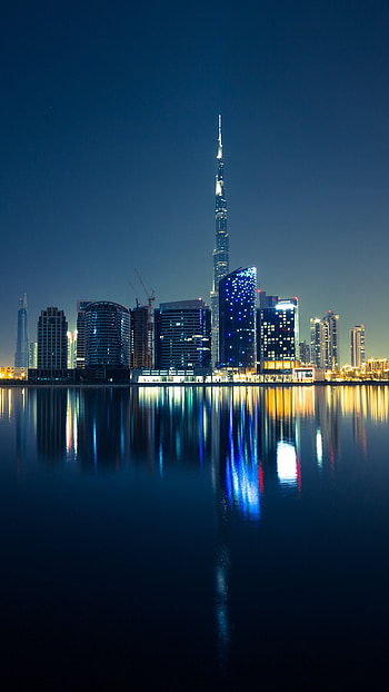Dubai Skyline, Travels, Skyscrapers, Emirates HD phone wallpaper
