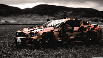 Ford, Ford Mustang, Army, Camouflage, Car / and Mobile Backgrounds HD wallpaper