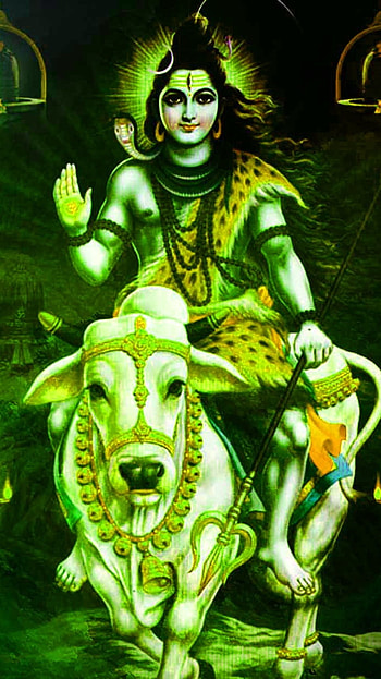 Sivan , Lord Shiva, Green Theme HD phone wallpaper