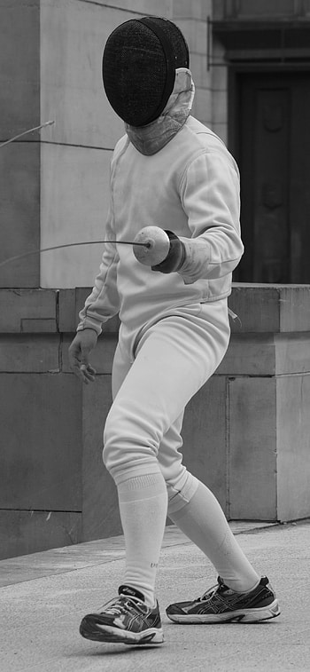 Fencers in motion, Intense competition, Fencing techniques, Athletic agility HD phone wallpaper
