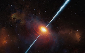 Quasar, space, galaxy, black hole HD wallpaper