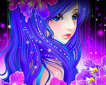 In tears, art, tears, face, vector, woman HD wallpaper