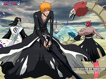 Ichigo,Byakuya,Toushiro,Renji, byakuya, bleach, ichigo, renji HD wallpaper