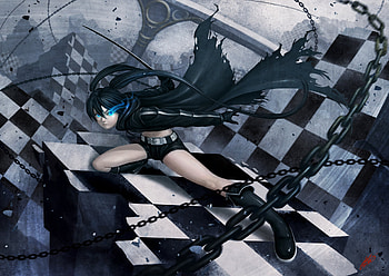 Black★Rock Shooter, black, cute, fight, brs, nice, , cannon, sexy, shooter, black rock shooter, bikini, illustration, rock, pretty, cool, , chains HD wallpaper