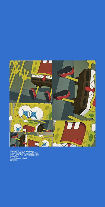 SpongeBob KAWS Puzzle, art, world, cartoon, hype HD phone wallpaper
