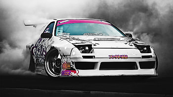 Nissan Drift, drifting-cars, cars, drift, tires, smoke HD wallpaper