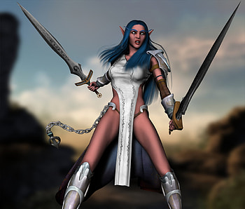 Tyrande Whisperwind, sexy, cg, fantasy, art, elf HD wallpaper