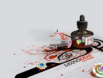 MIXING IDEAS , bottle, ink HD wallpaper