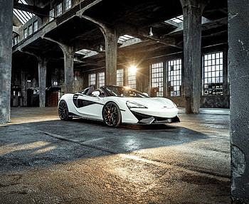 Mclaren 570s, sports, convertible white car HD wallpaper