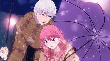 Romantic Anime Couple Affection Under Starry Sky -, Anime, A Sign of Affection HD wallpaper