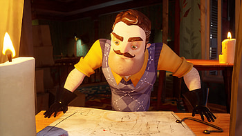 Hello Neighbor 2, Eerie neighbor encounters, Sneak and hide gameplay, Chilling soundtrack HD wallpaper