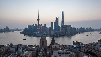 Shanghai Skyline, Stock video footage, Captivating view, Urban cityscape HD wallpaper