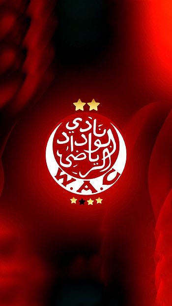Wydad 3 stars, red, champions, wac HD phone wallpaper