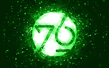 system76 green logo, , green neon lights, Linux, creative, green abstract background, system76 logo, OS, system76 HD wallpaper