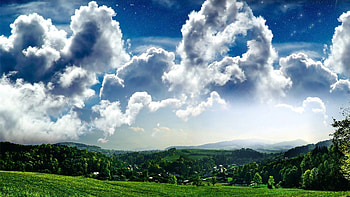 Clear Blue Sky With Cloudy As A Background , Pastel Sky . HD wallpaper