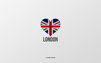 I Love London, British cities, Day of London, gray background, United Kingdom, London, British flag heart, favorite cities, Love London HD wallpaper