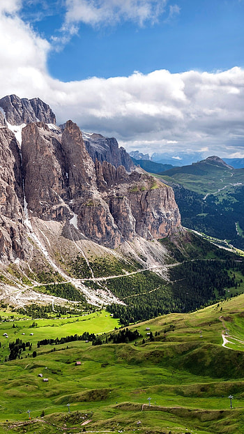 Gardena Pass, Val Gardena, Trentino-Alto Adige, Windows 10 spotlight HD phone wallpaper