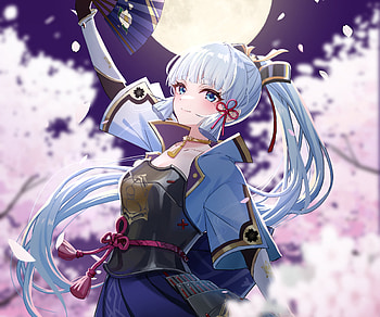 Kamisato Ayaka, Kamisato Ayaka (Genshin Impact), video game, Genshin Impact HD wallpaper