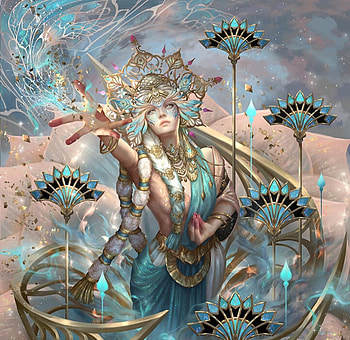 Deliverance, art, fantasy, hand fan, hoang lap solan, hoanglapsolan, girl HD wallpaper