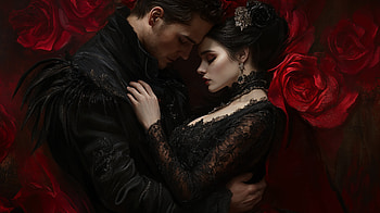 Dark Romance: A Ultra of Love and Passion, couple, Romantic, dark romance, gothic, rose HD wallpaper