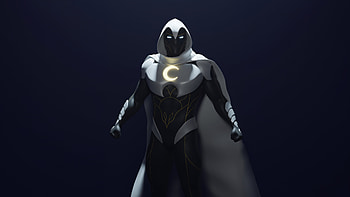 Moon Knight In Action, moon-knight, artwork, art, digital-art, superheroes, artstation HD wallpaper