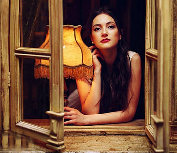 Thinking of You, model, window, light, brunette, girl HD wallpaper