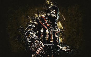 Scarecrow, DC Comics, Dr Jonathan Crane, green stone background, Scarecrow character, Scarecrow DC Comics, grunge art, DC Comics characters HD wallpaper