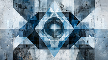 Geometric Abstract Ultra, Abstract, geometric, geometric design, blue tones, Digital artwork HD wallpaper